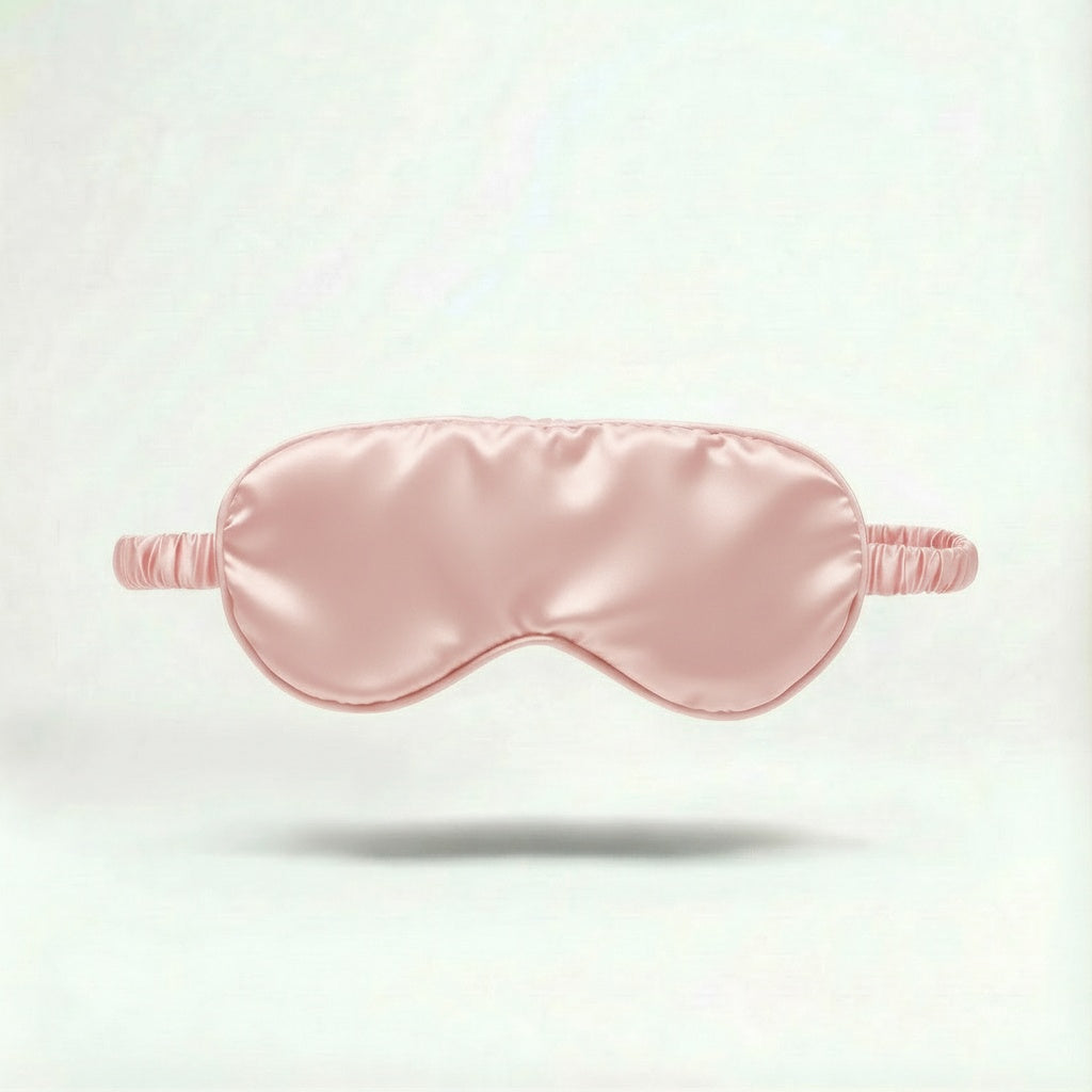 Silke Sovemaske | Baby Pink Sovemaske i 22 Momme Mulberry Silke | Effektiv Lysblokering for Uforstyrret Nattesøvn 0